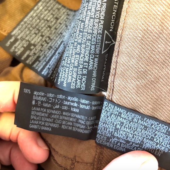 Zara chocolate brown relaxed mid waist waxed jeans NWT - Picture 8 of 12